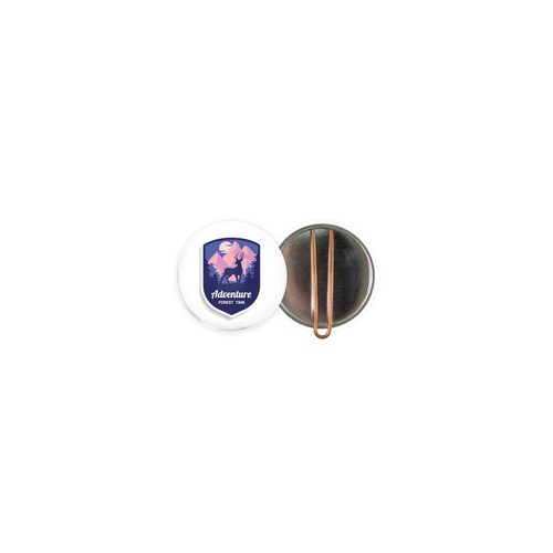 Metalen button 37mm met clip