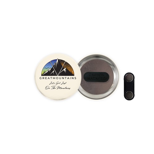 Metalen button 56mm met extra sterke magneet