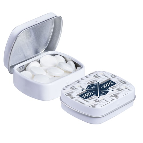 Micro hinged tin with peppermint