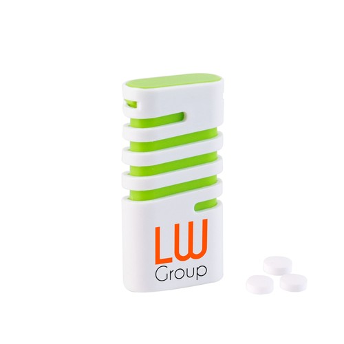 Spring dispenser met mini mints