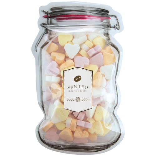Mailing “weckpot” maxi gevuld met snoep