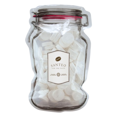 Mailing “weckpot” maxi gevuld met snoep