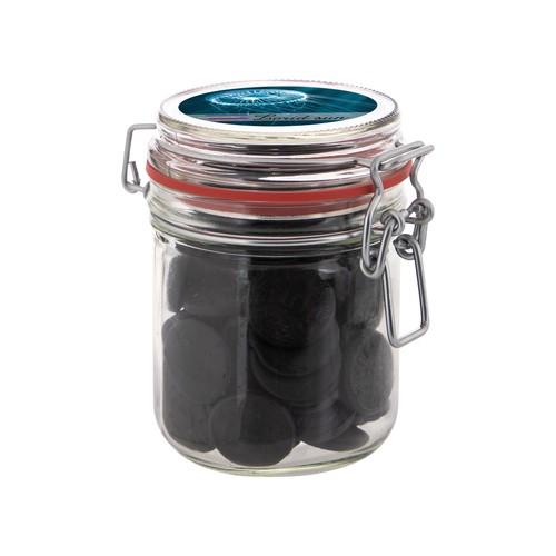 Weckpotje 0,4 liter, gevuld met snoep