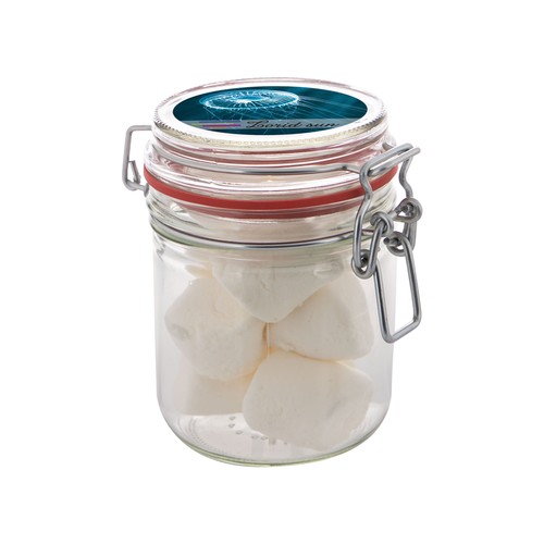 Weckpotje 0,4 liter, gevuld met snoep