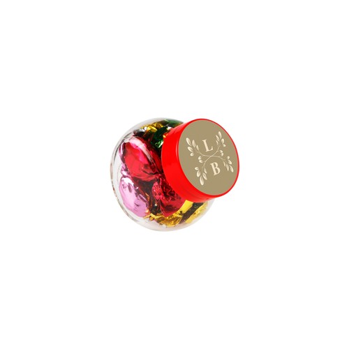 Micro glazen potje 50 ml, gevuld met snoep