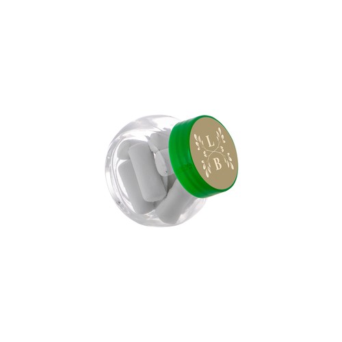Micro glazen potje 50 ml, gevuld met snoep