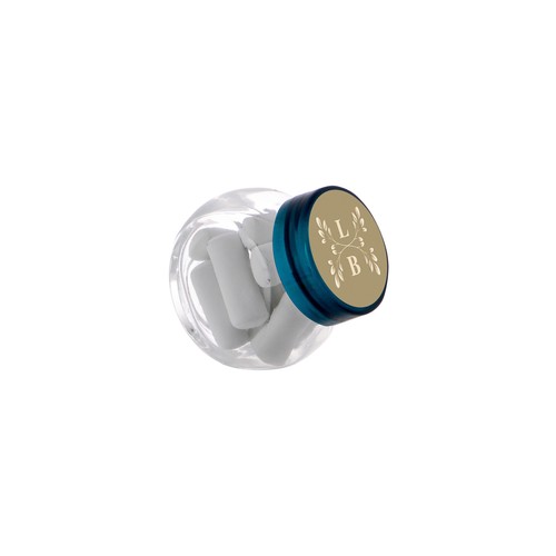 Micro glazen potje 50 ml, gevuld met snoep