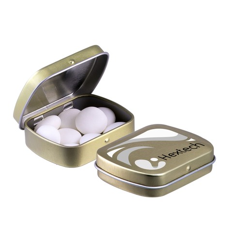 Mini scharnierblikje met Mentos mints