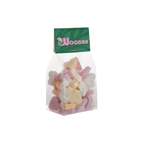 Blokzakje met kopkaartje en 100 gram snoep