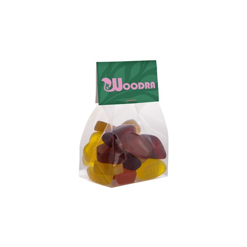 Blokzakje met kopkaartje en 100 gram snoep
