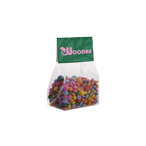 Blokzakje met kopkaartje en 100 gram snoep