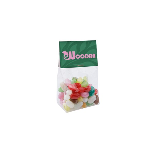 Blokzakje met kopkaartje en 100 gram snoep
