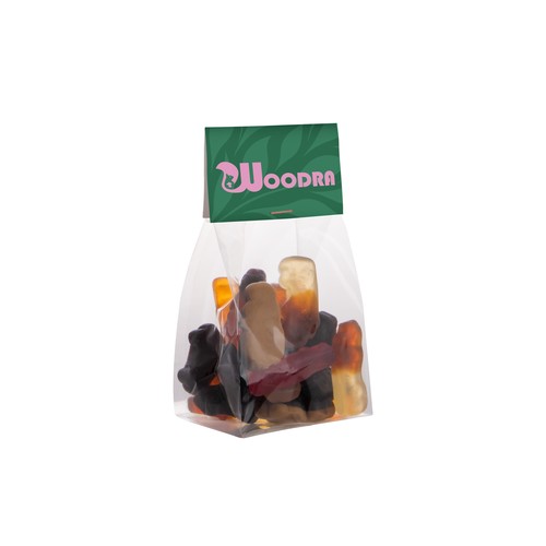 Blokzakje met kopkaartje en 100 gram snoep