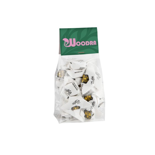 Blokzakje met kopkaartje en 100 gram snoep