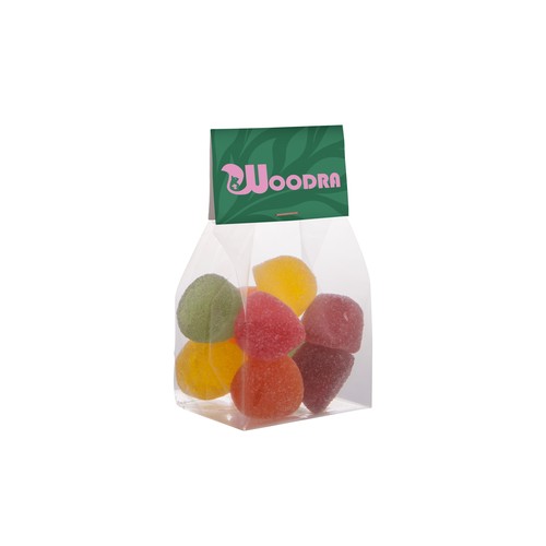 Blokzakje met kopkaartje en 100 gram snoep