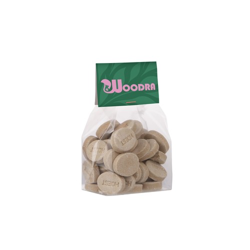 Blokzakje met kopkaartje en 100 gram snoep