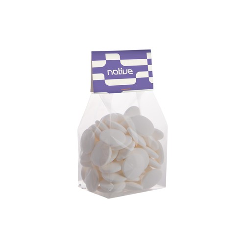 Blokzakje met kopkaartje en 150 gram snoep
