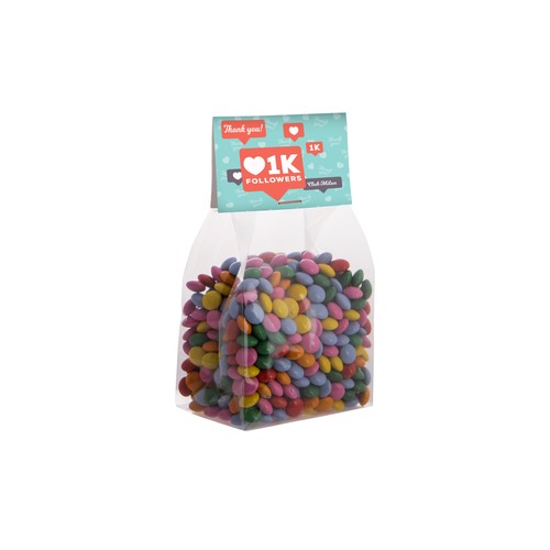 Blokzakje met kopkaartje en 150 gram snoep