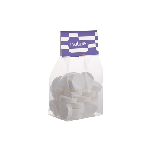 Blokzakje met kopkaartje en 150 gram snoep