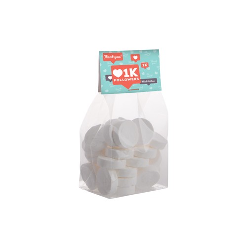 Blokzakje met kopkaartje en 150 gram snoep