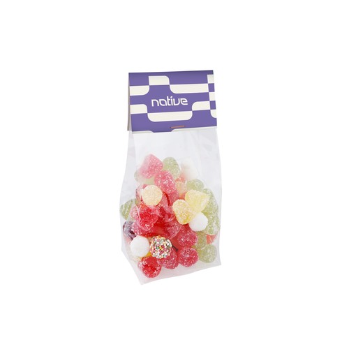 Blokzakje met kopkaartje en 150 gram snoep
