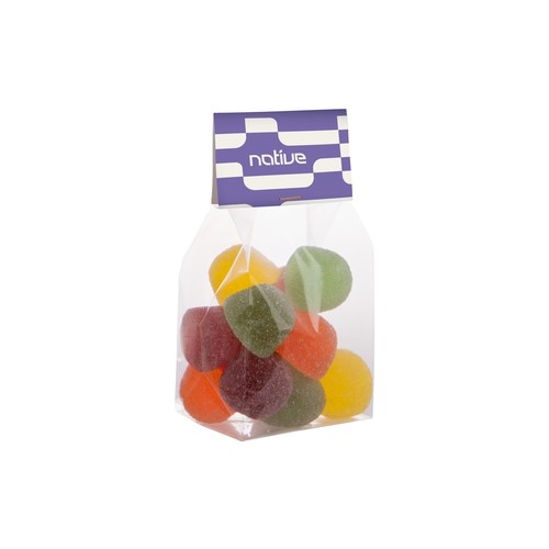 Blokzakje met kopkaartje en 150 gram snoep