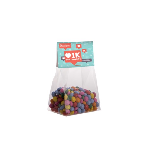 Blokzakje met kopkaartje en 50 gram snoep