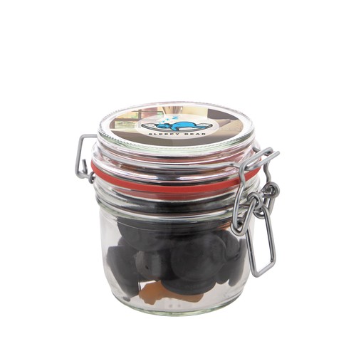 Weckpotje 0,25 liter, gevuld met snoep
