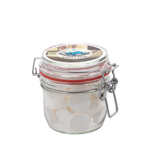 Weckpotje 0,25 liter, gevuld met snoep