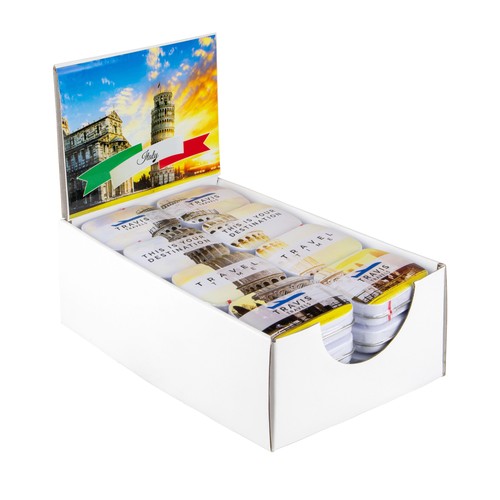 Display doos met scharnierblikjes