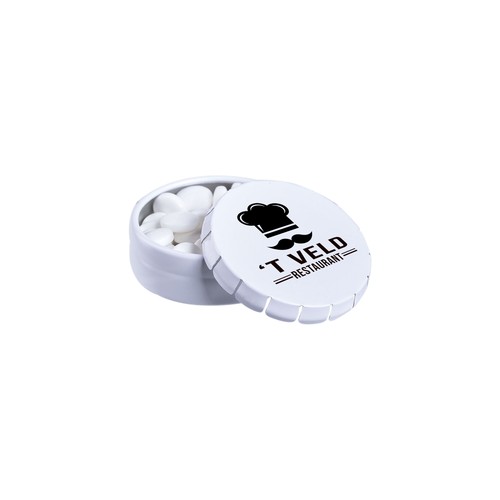 Super mini clic-clac tin filled with peppermint