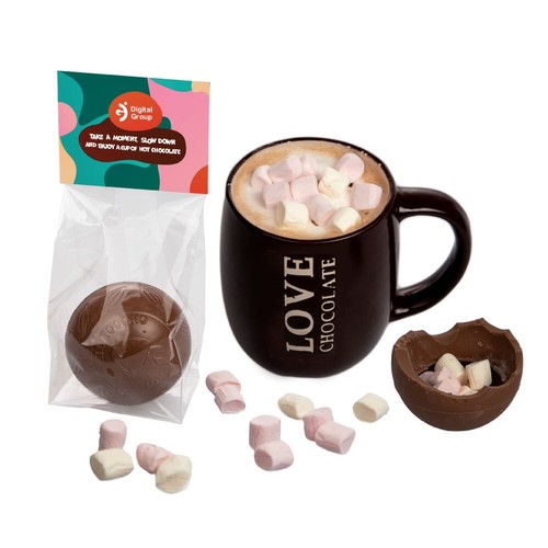 Warme chocolademelk-bal