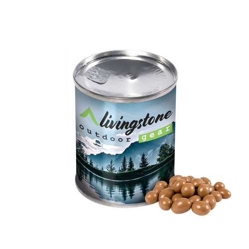 Blikje met choco pinda’s