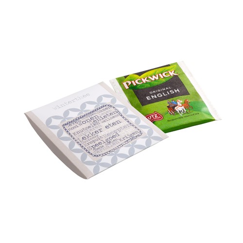 Sachet thee in een envelopje