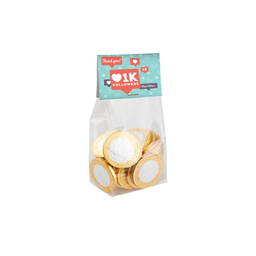 Blokzakje met kopkaartje en 150 gram snoep