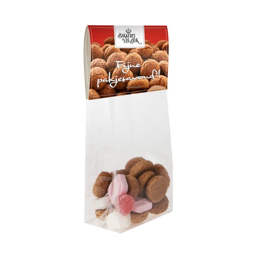 Blokzakje met kopkaartje en 50 gram snoep