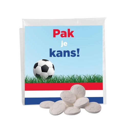 Transparant gevuld zakje met full colour inlay