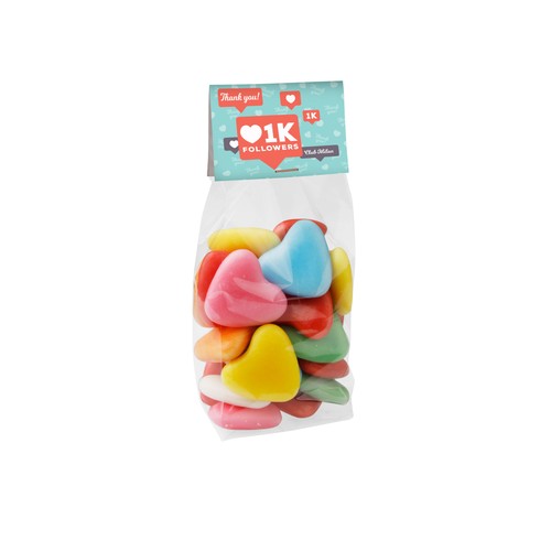 Blokzakje met kopkaartje en 150 gram snoep