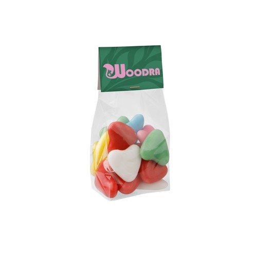 Blokzakje met kopkaartje en 100 gram snoep