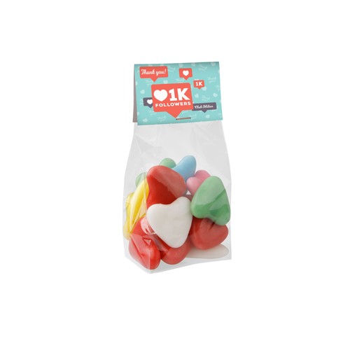 Blokzakje met kopkaartje en 100 gram snoep