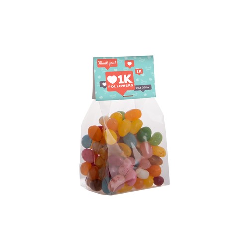 Blokzakje met kopkaartje en 150 gram snoep