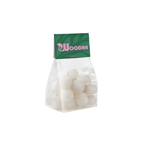 Blokzakje met kopkaartje en 100 gram snoep