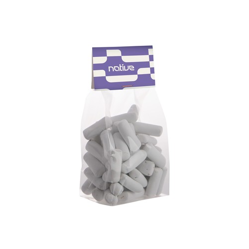 Blokzakje met kopkaartje en 150 gram snoep