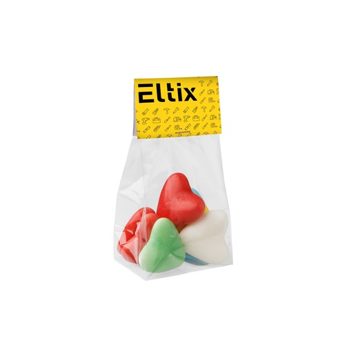Blokzakje met kopkaartje en 50 gram snoep