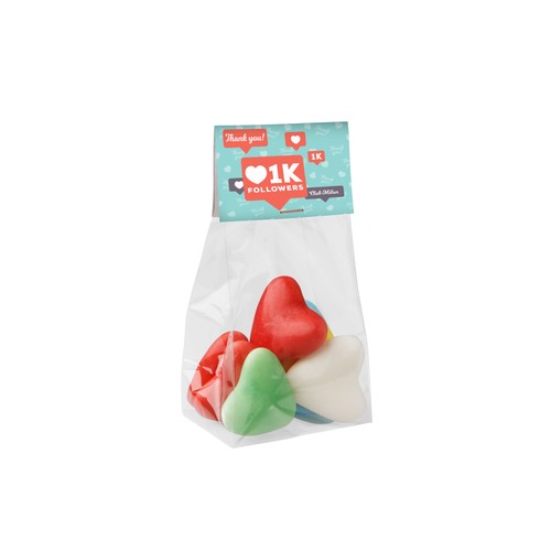 Blokzakje met kopkaartje en 50 gram snoep