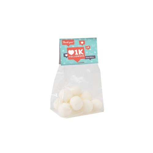 Blokzakje met kopkaartje en 50 gram snoep