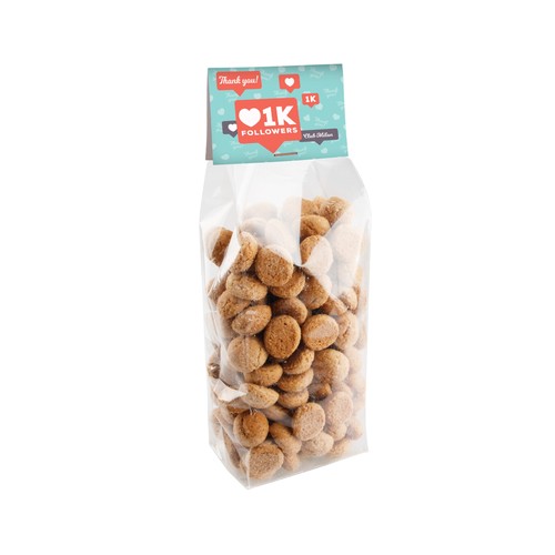 Blokzakje met kopkaartje en 150 gram snoep