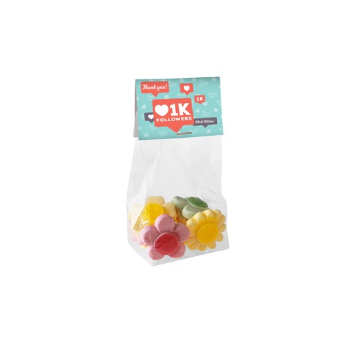 Blokzakje met kopkaartje en 50 gram snoep