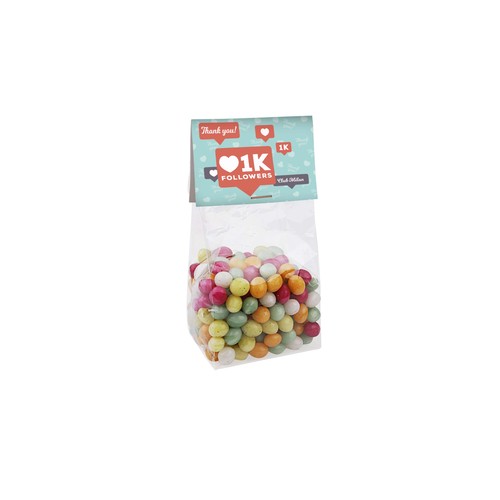 Blokzakje met kopkaartje en 150 gram snoep