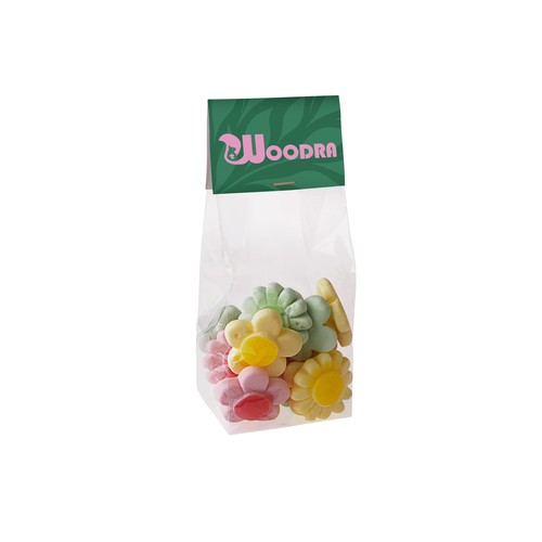 Blokzakje met kopkaartje en 100 gram snoep